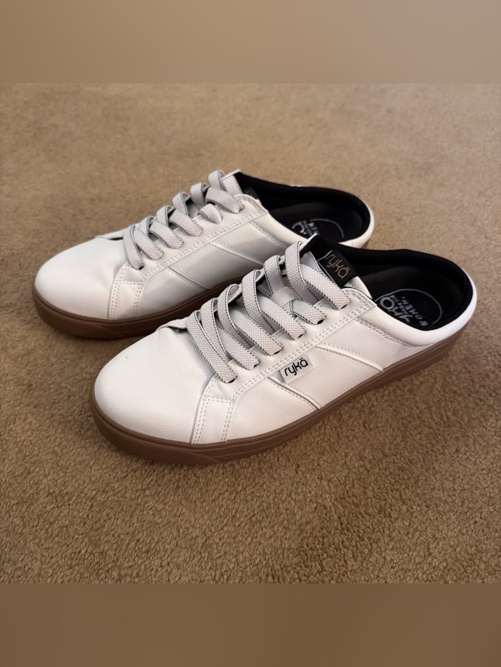 *NEW* Ryka Shoes Womens Size 8.5W White Slip On Sneakers Comfort VIVCLASICMUL